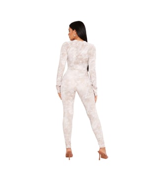 Missy Empire - Bodysuit für Damen, Tropfenausschnitt (Steinfarben)