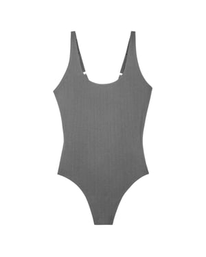 Wolford - Bodysuit für Damen, Rippenstrick (Rauch-Grau)