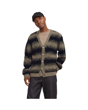 Jack And Jones - Strickjacke für Herren, Grobstrick, leger (Grau)