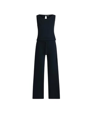Boss - Jumpsuit für Damen, Schmuckkragen, Ärmellos (Dunkelblau)