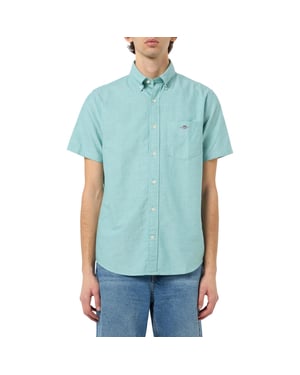 Gant - "Classic" Button-Down-Hemd für Herren, Oxford-Stil, kurzärmlig (Grün)