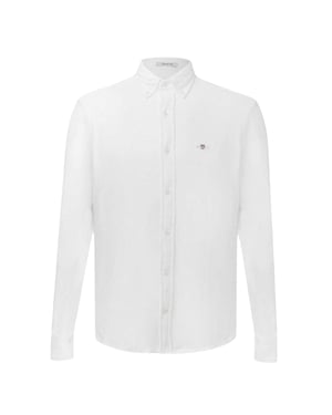 Gant - Hemd für Herren, Piqué, Regulär, Langärmlig (Weiß)