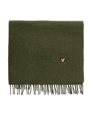 Lyle & Scott - "Tonal" Schal, Lammwolle Mischung (Grün)