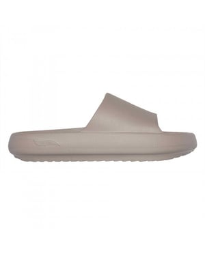 Skechers - Einzelner Riemen Badesandale für Damen, Passt über dem Spann, Flach (Grau)