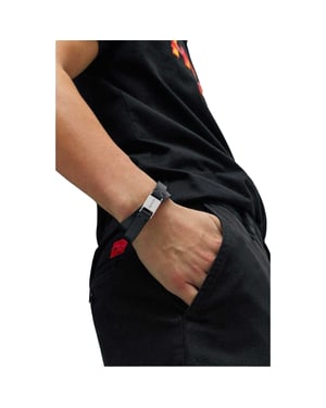 Hugo - Poliert Leder wendbar Armband (Schwarz)