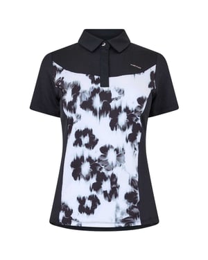 Head - Poloshirt für Damen, Hochleistungsmaterial (Schwarz/Weiß)