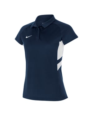 Nike - Poloshirt für Damen, Kontrasteinsatz, Raglanärmel (Marineblau/festes Weiß)