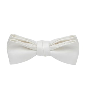 Off White - Fliege, Satin, Formell (Weiß)
