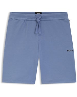 Herren Boss Waffle Shorts in Hell/Pastellblau