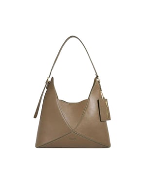 Dune London - "Lo Dinidearest" Schultertasche, Leder (Khakigrün)