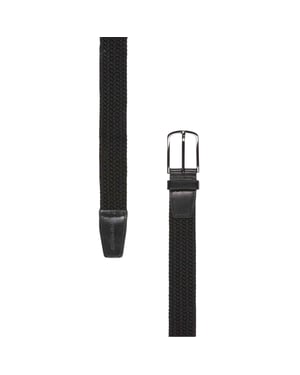 Lyle & Scott - Gürtel, geflochten, gewebter Stoff (Samtschwarz)