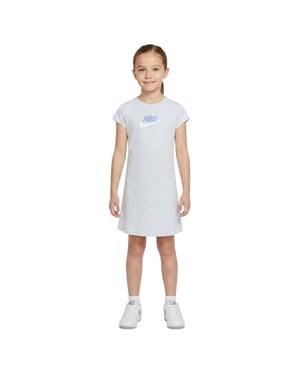 Nike - T-Shirt-Kleid für Mädchen, kurzärmlig (Grau)