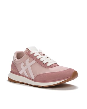 FitFlop X Pantone Retro-Q Wildleder Damen Sneakers in Rose