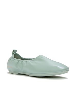 FitFlop X Pantone Delicato Ballerina Leder Damen Schuhe Grün