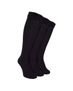 3er-Pack Herren Woll-Kilt-Socken | Kniehohe warme Langsocken mit umgeschlagenem Bund