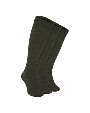 3er Pack Herren Wollkilt-Socken | Kniehohe umschlagbare warme lange Socken