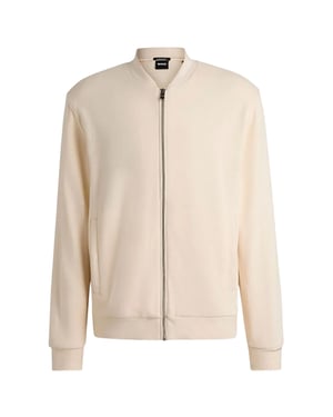 Boss - Bomberjacke für Herren, Vordertasche (Weiß)