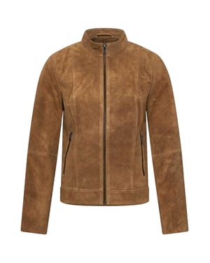 Elle - "Moto" Jacke für Damen, Wildleder (Hellbraun)
