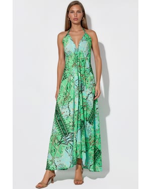 Ethnisch gemustertes Boho-Maxikleid