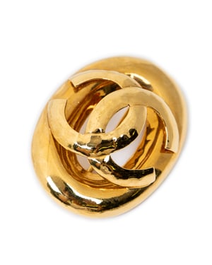 CC Oval Brooch Brosche