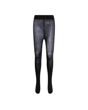 Hugo - Strumpfhosen für Damen, Logo, Leo-Muster (Schwarz)