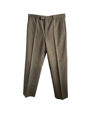 Gucci Fischgrätstreifenhose aus brauner Wolle