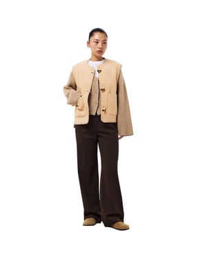 Threadbare - "Itoje" Weste für Damen, Teddyfleece (Ecru)