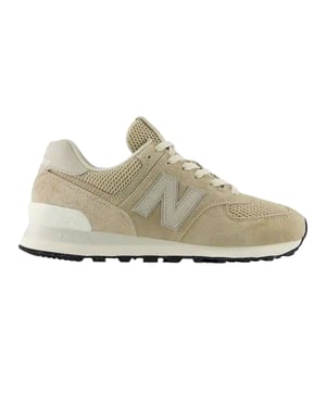 New Balance - "574" Sneaker für Damen, Wildleder, Keilabsatz (Beige/Weiß)
