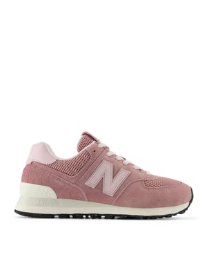 New Balance - "574" Sneaker für Damen, Wildleder, Keilabsatz (Pink)