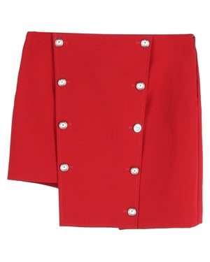 Versus Versace asymmetrischer Minirock aus rotem Polyester