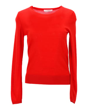 Boss Merino Super Fine Pullover aus roter Wolle
