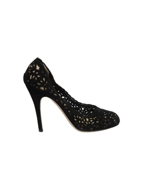 Valentino Garvani Laser Cut Pumps 115 in schwarzem Wildleder