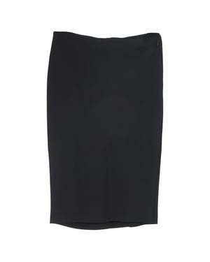 Givenchy Asymmetrischer Drapierter Knielanger Rock aus schwarzem Polyester
