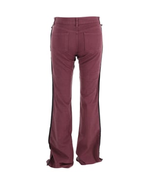 Alexander McQueen Schlagjeans aus burgunderroter Baumwolle