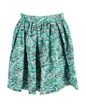Miu Miu Mini-Kreisrock mit Pfeilmuster aus mehrfarbigem Nylon