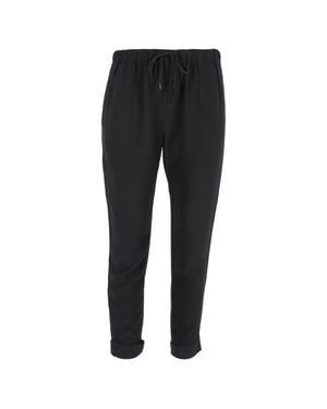 Alexander Wang Hose mit geradem Bein und Kordelzug aus schwarzer Viskose