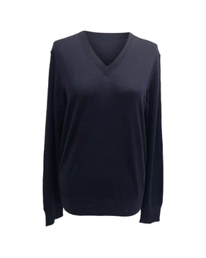 Dolce & Gabbana Strickpullover mit V-Ausschnitt aus marineblauer Wolle