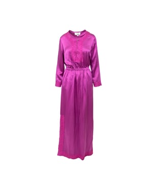 Yves Saint Laurent – Langes Kleid mit Stickerei – 10er