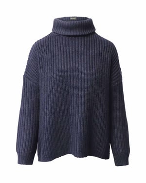 Zadig & Voltaire Rollkragenpullover aus marineblauem Acryl
