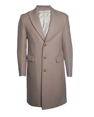 Amiri, beiger Wollmantel