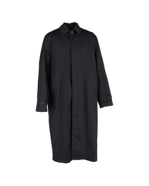 Balenciaga langer Mantel aus schwarzer Baumwolle
