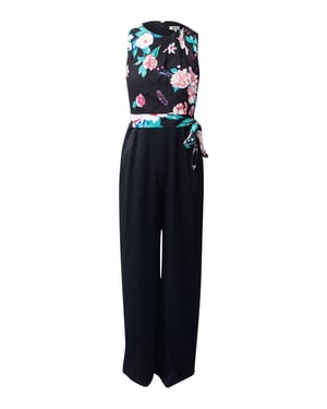 Diane von Furstenberg Vivian Jumpsuit aus schwarzem Triacetat