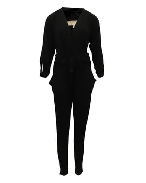 Michael Kors Jumpsuit aus Stretch-Jersey mit Nieten in Schwarz (Polyester)