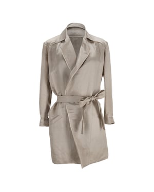 Nina Ricci Gürtelmantel aus beigefarbenem Leinen