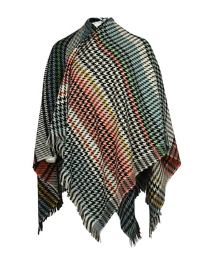 Maje karierter Poncho-Schal aus mehrfarbigem Acryl