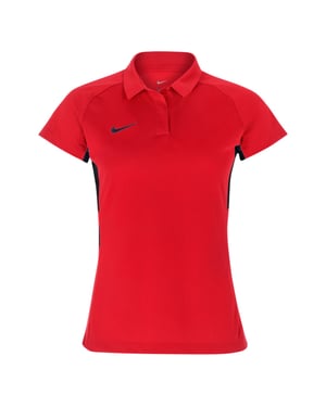 Nike - Poloshirt für Damen, Kontrasteinsatz, Raglanärmel (Uni Rot/Schwarz)
