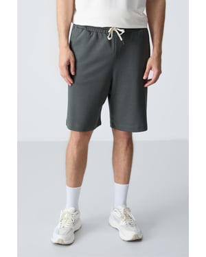 Tommy Life Herren Sweatshorts aus Baumwollmischung - Anthrazit