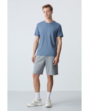 Tommy Life Sweatshorts für Herren aus Baumwollmischung - Hellgrau