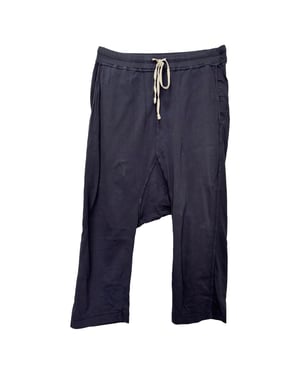 Rick Owens DRKSHDW Kordelzughose aus marineblauer Baumwolle