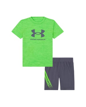 Under Armour - "Tech" T-Shirt und Shorts für Jungen (Übergrün)